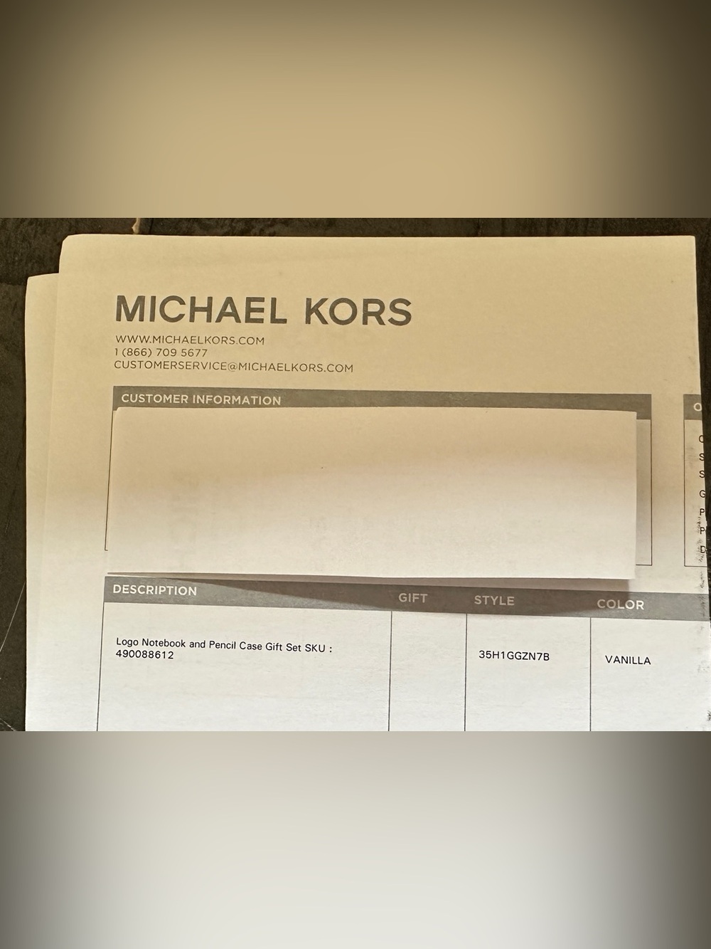 Michael Kors logo notebook and pencil case gift set - Picture 6 of 7